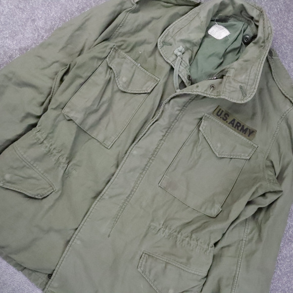 Vintage US Army OG-107 Medium Drab Green Long Sleeve Field Coat - Picture 11 of 13